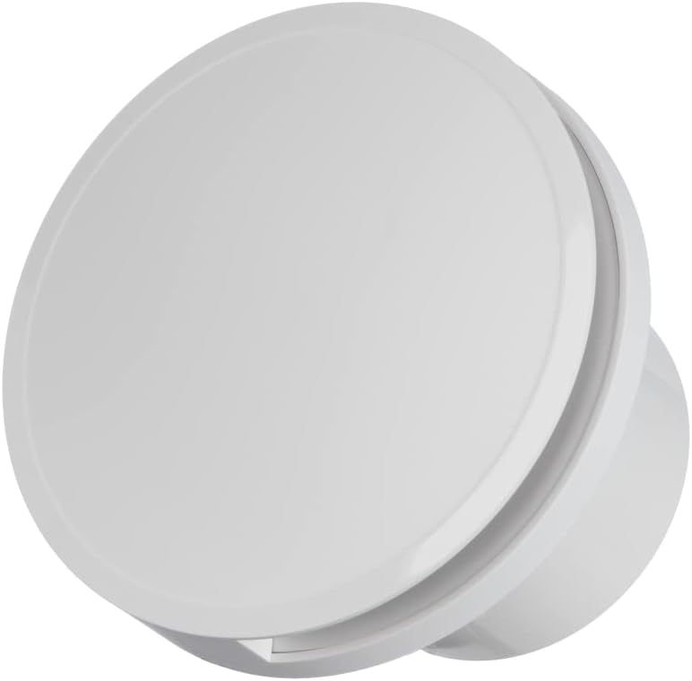 EUROPLAST Ø 100mm Badlüfter Timer/Nachlauf, Wandlüfter Rund Front - Ventilator Wandventilator Abluft