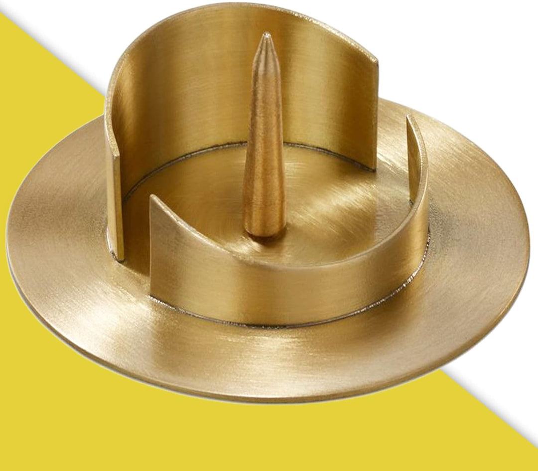 WikaKerzen Kerzenleuchter für Kerzen - Kerzenständer in Silber & Gold gebürstetem Messing Metall - K
