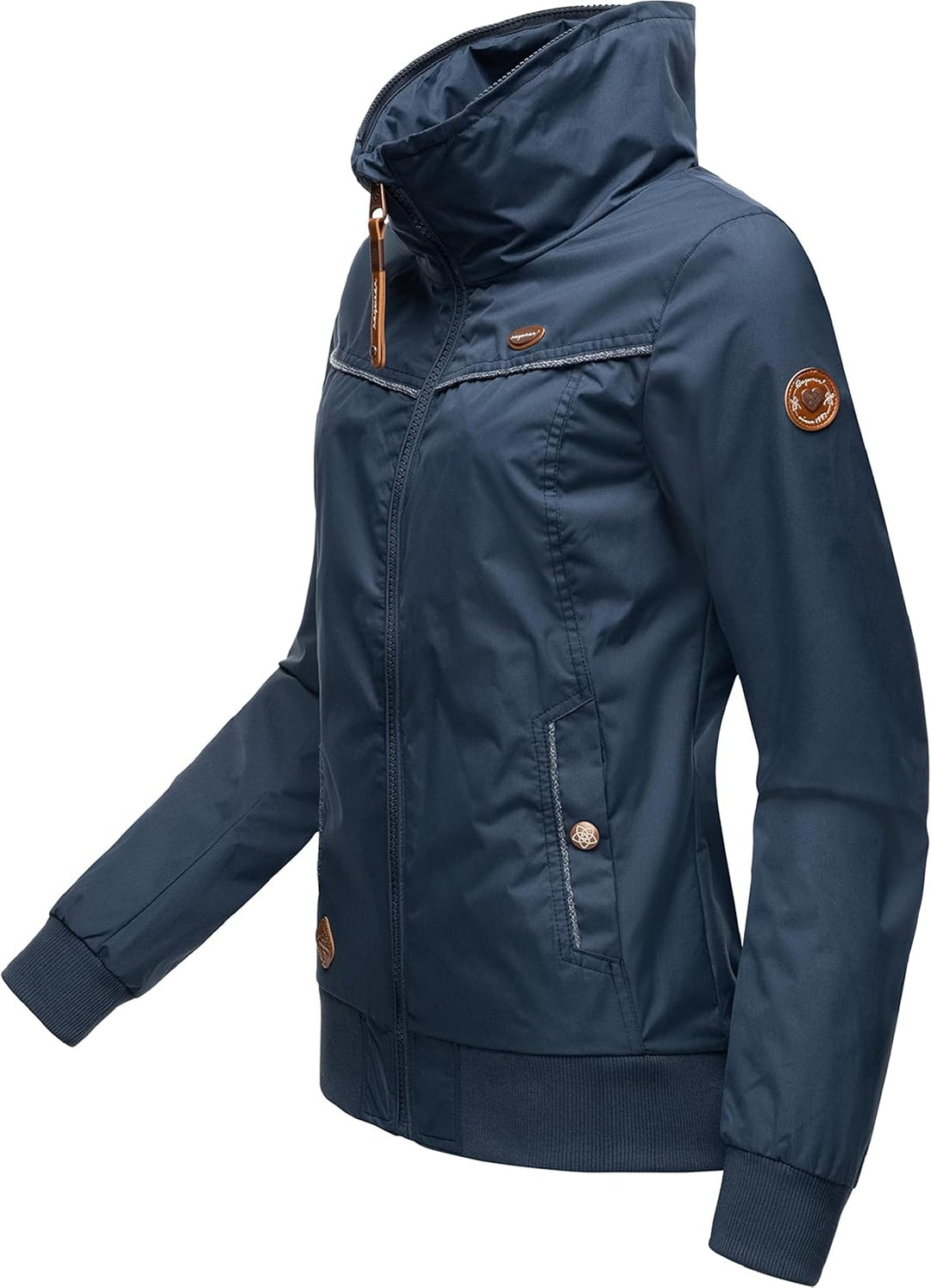 Ragwear Damen Übergangjacke wasserdicht (Wassersäule: 4.000 mm) leichte Jacke kurz mit abnehmbarer K