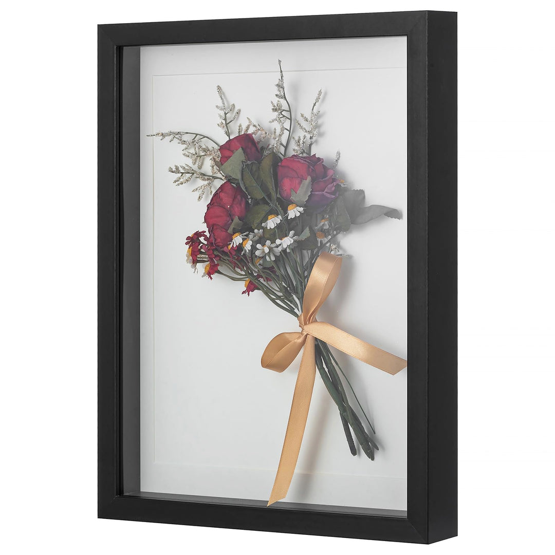 3d Bilderrahmen zum Befüllen für Gegenstände Geschenk: 3 cm Tiefer Rahmen 30x40 Schwarz für Brautstr