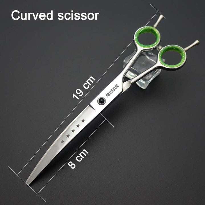 7,0 Zoll Professional Dog Grooming Scissors Set Gerade & Ausdünnen & Gebogen & Chunker & Kamm 5 Stüc