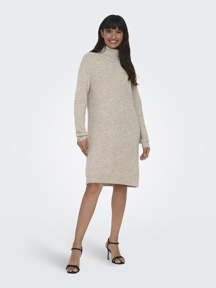 ONLY Female Strickpullover Hoch geschlossen Pullover M Pumice Stone, M Pumice Stone