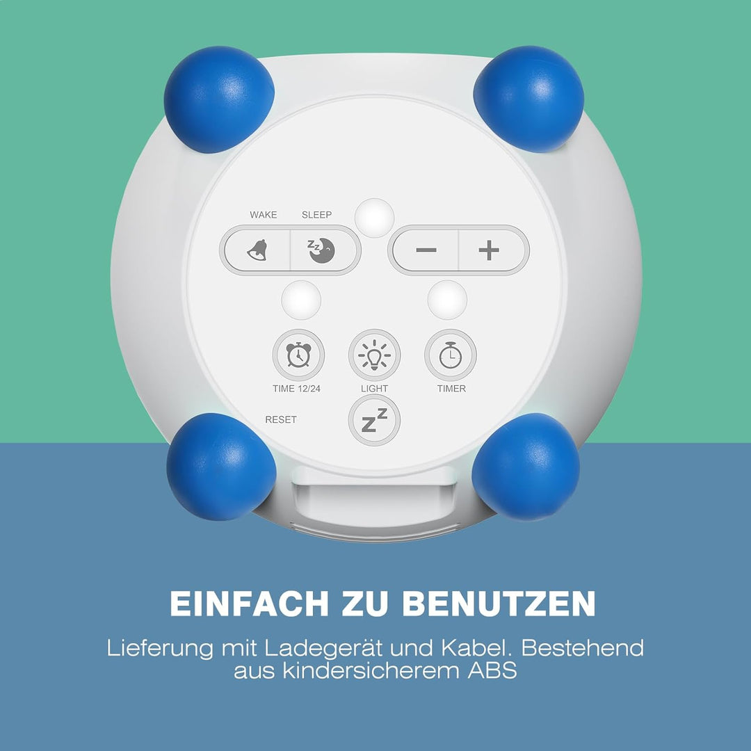 I·CODE Kinder Wecker, Lichtwecker Kinder Mit Abschaltautomatik &Wake Up Light, Schlaftrainer Kinder