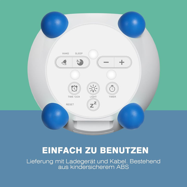 I·CODE Kinder Wecker, Lichtwecker Kinder Mit Abschaltautomatik &Wake Up Light, Schlaftrainer Kinder