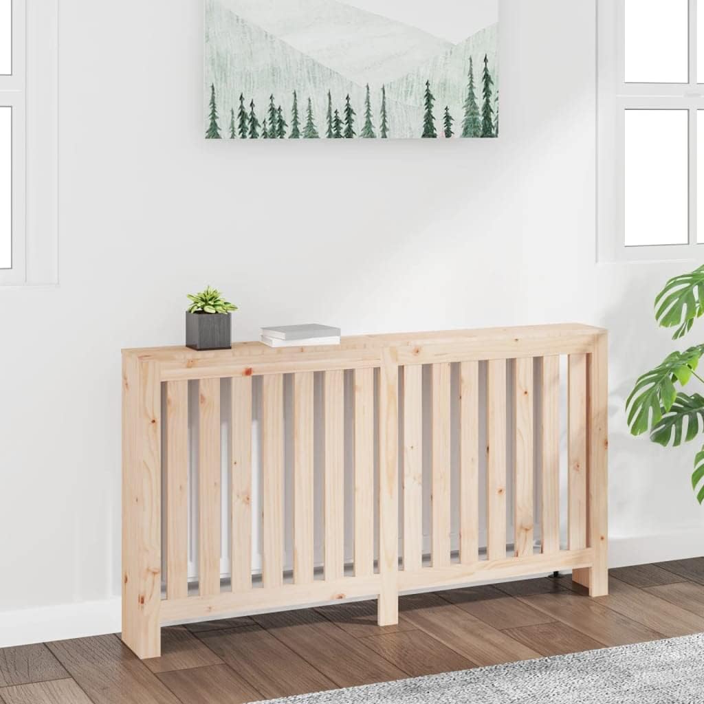 vidaXL Heizkörperverkleidung 153x19x84 cm Massivholz Kiefer Natur 60.2" W x 7.5" D x 33.1" H, Natur