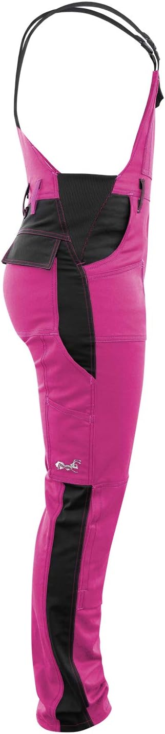 strongAnt Latzhose Damen Stretch Arbeitshose für Frauen mit Kniepolstertaschen Baumwolle Cargo Hose