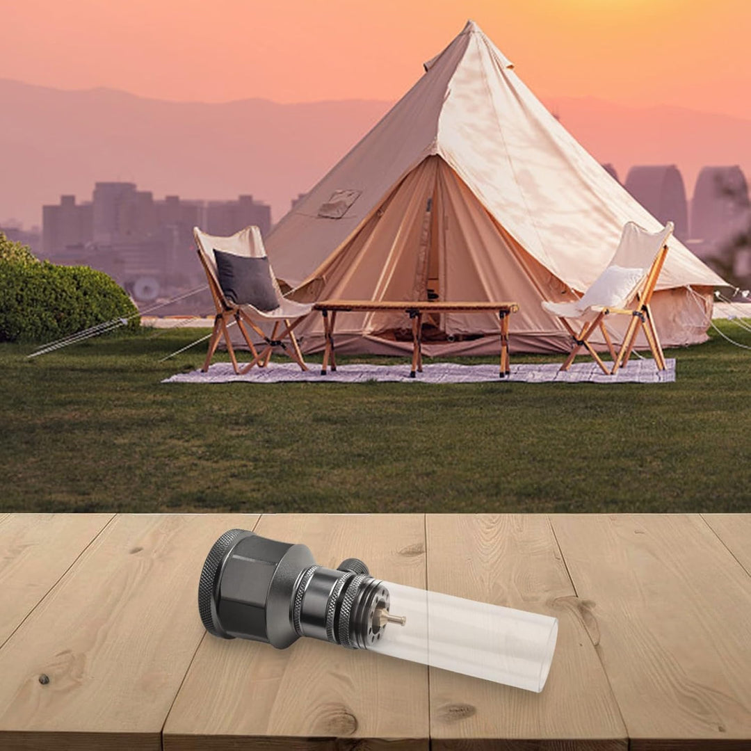 Outdoor Camping Gaslaterne Kerzenlicht Kit mit leerer Tank-Verlängerungsstange, Gaslaterne, Zeltlamp