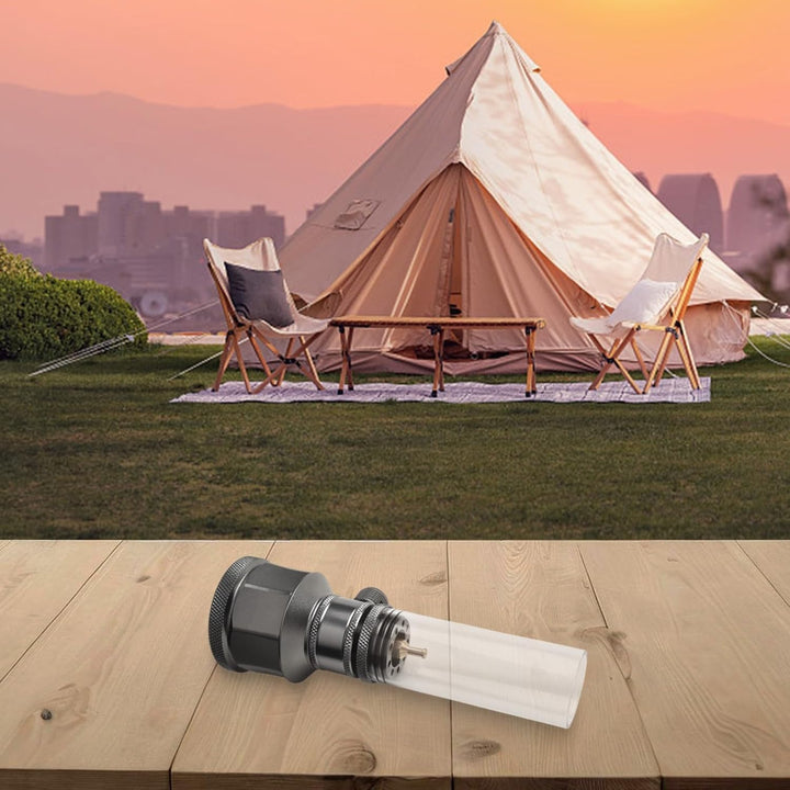 Outdoor Camping Gaslaterne Kerzenlicht Kit mit leerer Tank-Verlängerungsstange, Gaslaterne, Zeltlamp