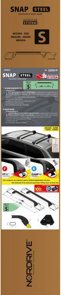 NORDRIVE N15020 Dachträger aus Stahl, quadratisch, 120 cm M - 120 cm, M - 120 cm