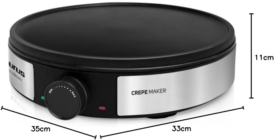 Taurus S164 Crepera, 1200 W, Aluminium, Schwarz