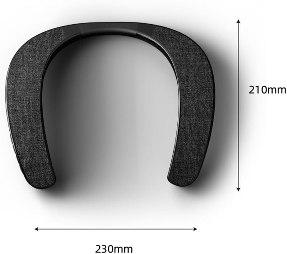 Sarini Tragbarer Bluetooth-Nackenbügel-Lautsprecher, kabelloser Surround-Sound mit Mikrofon für Spor