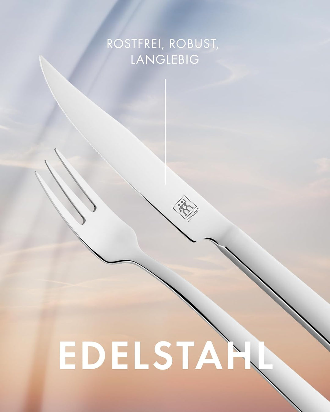 ZWILLING Steakbesteck Set für 6 Personen, 12-teilig, 6 Steakmesser und 6 Steakgabeln, Inkl. Aufbewah