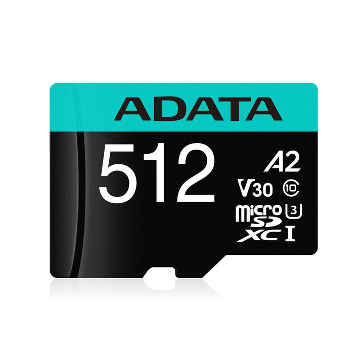 ADATA Premier Pro 512GB microSDXC/SDHC UHS-I U3 Class 10(V30S) Speicherkarte, schwarz 100/80 MB/s 51