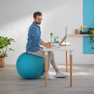 Leitz Sitzball für aktives Sitzen, Gymnastikball, Ergonomische Alternative zum Schreibtischstuhl, 65