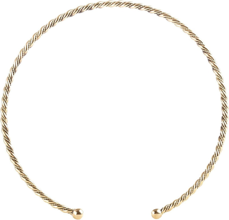 Windalf Frauen Torques THORALF Ø 12.5 cm Wikinger Schmuck Halsring Handarbeit Bronze