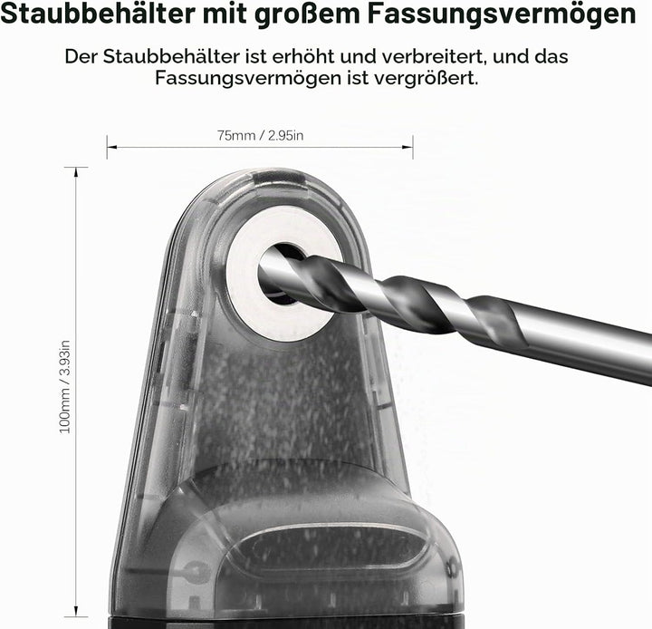 Elektrischer Bohrstaubsammler Laser Level 2 in 1 Funktionen Haushalt Wand Elektrosauger Vakuum Bohrs