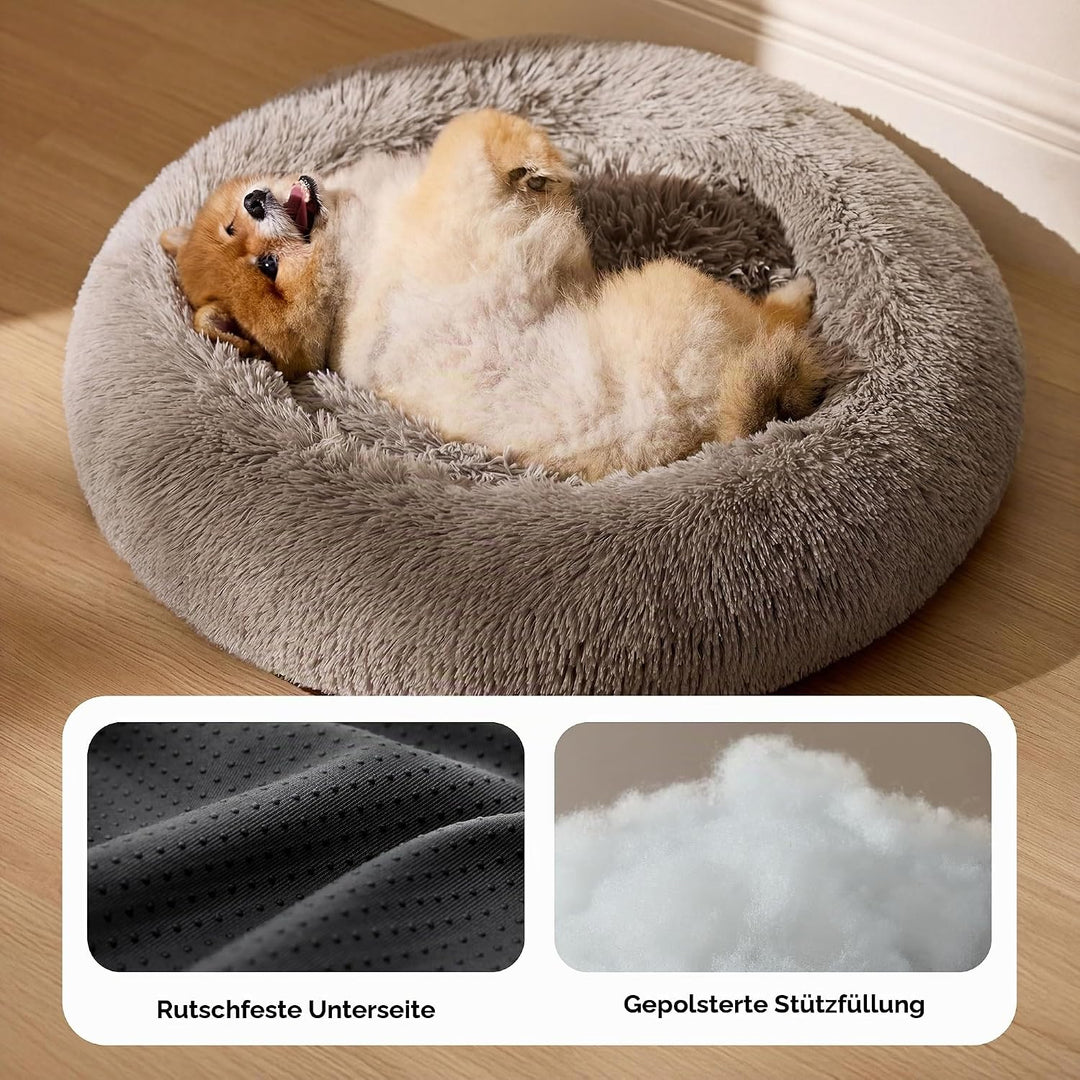 BEDSURE Katzenbett waschbar Flauschiges Katzenbett - Ø 60 cm Katzenschlafplatz für Katzen und kleine