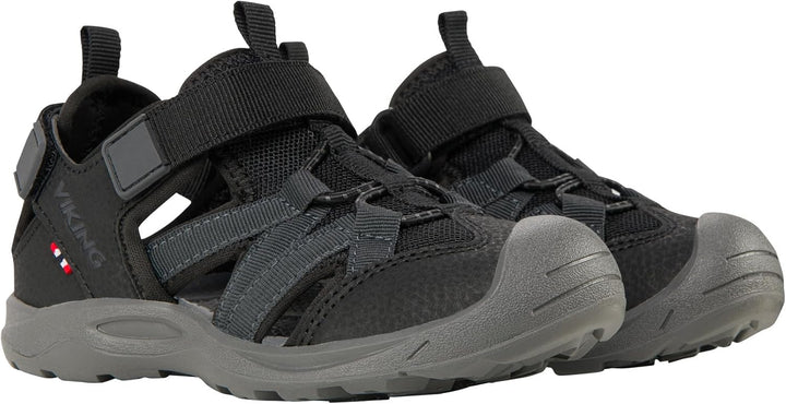 Viking Unisex Kinder Adventure Sandal 32 EU Weit Black Charcoal, 32 EU Weit Black Charcoal