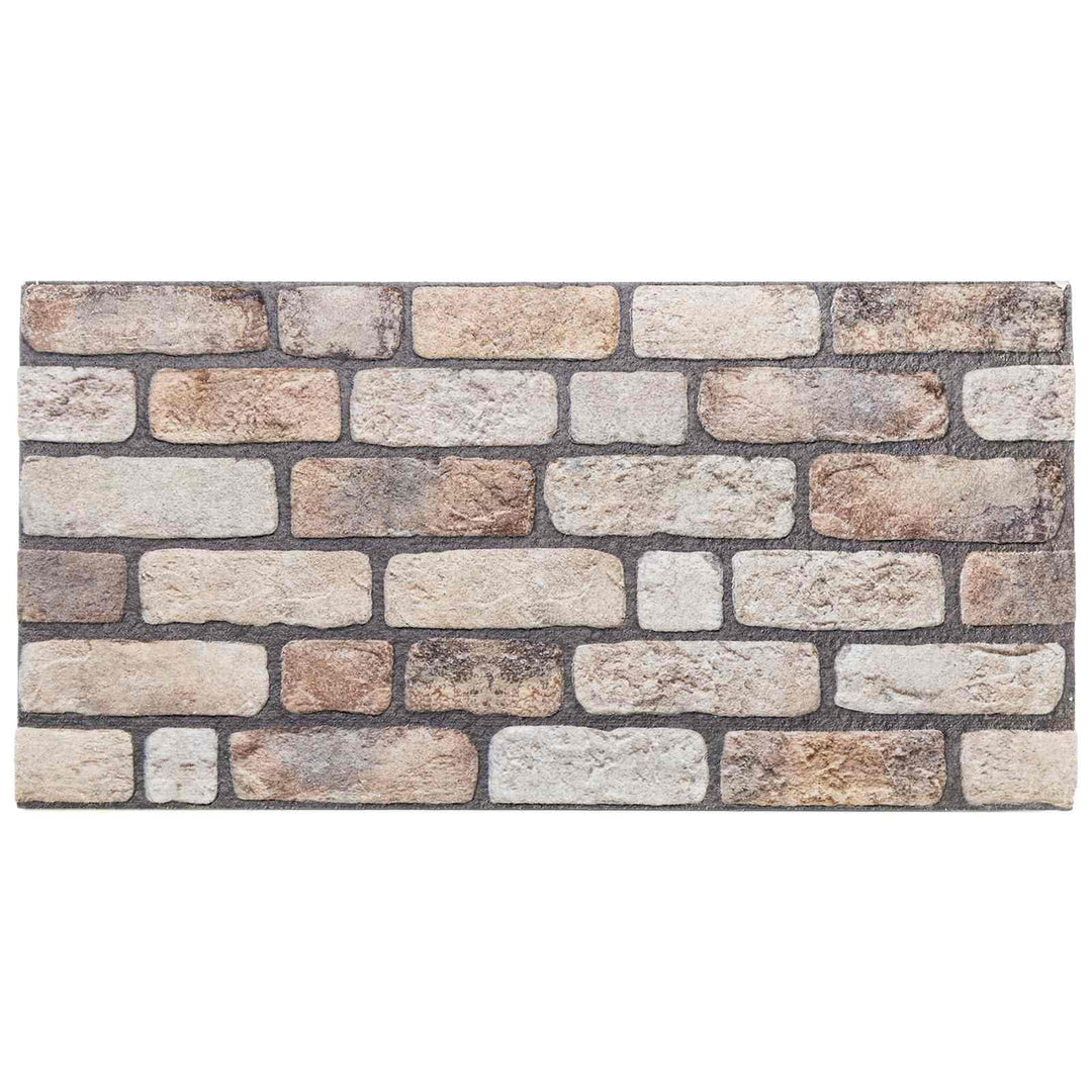 Wandpaneele 10 Stuck Hellbraun 100 x 50 cm EPS-Schaum | Steinmuster, Leichtgewicht, Klebemontage, Pf
