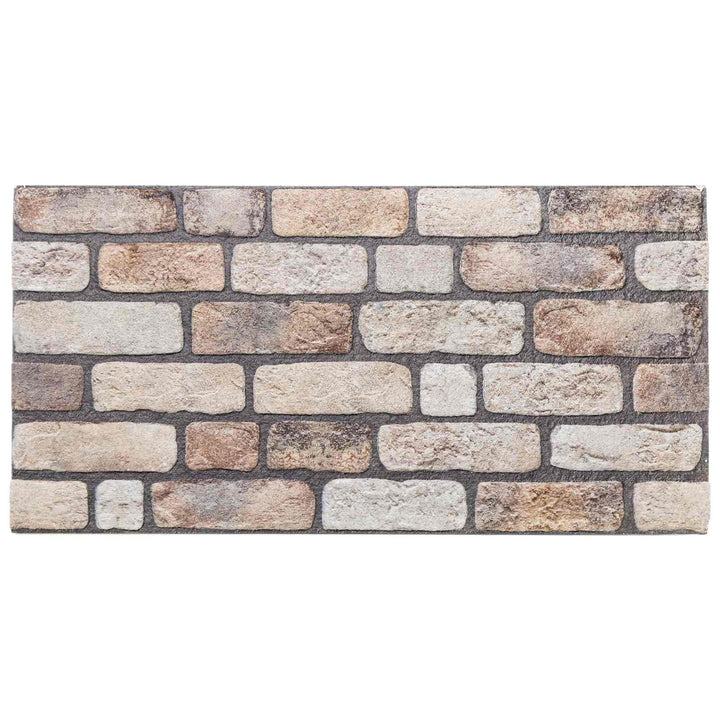 Wandpaneele 10 Stuck Hellbraun 100 x 50 cm EPS-Schaum | Steinmuster, Leichtgewicht, Klebemontage, Pf