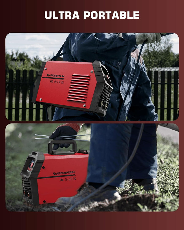 ARCCAPTAIN ARC 200 Schweissgerät: 200A IGBT DC Schweissgerät mit LED-Anzeige, Synergetische Steuerun