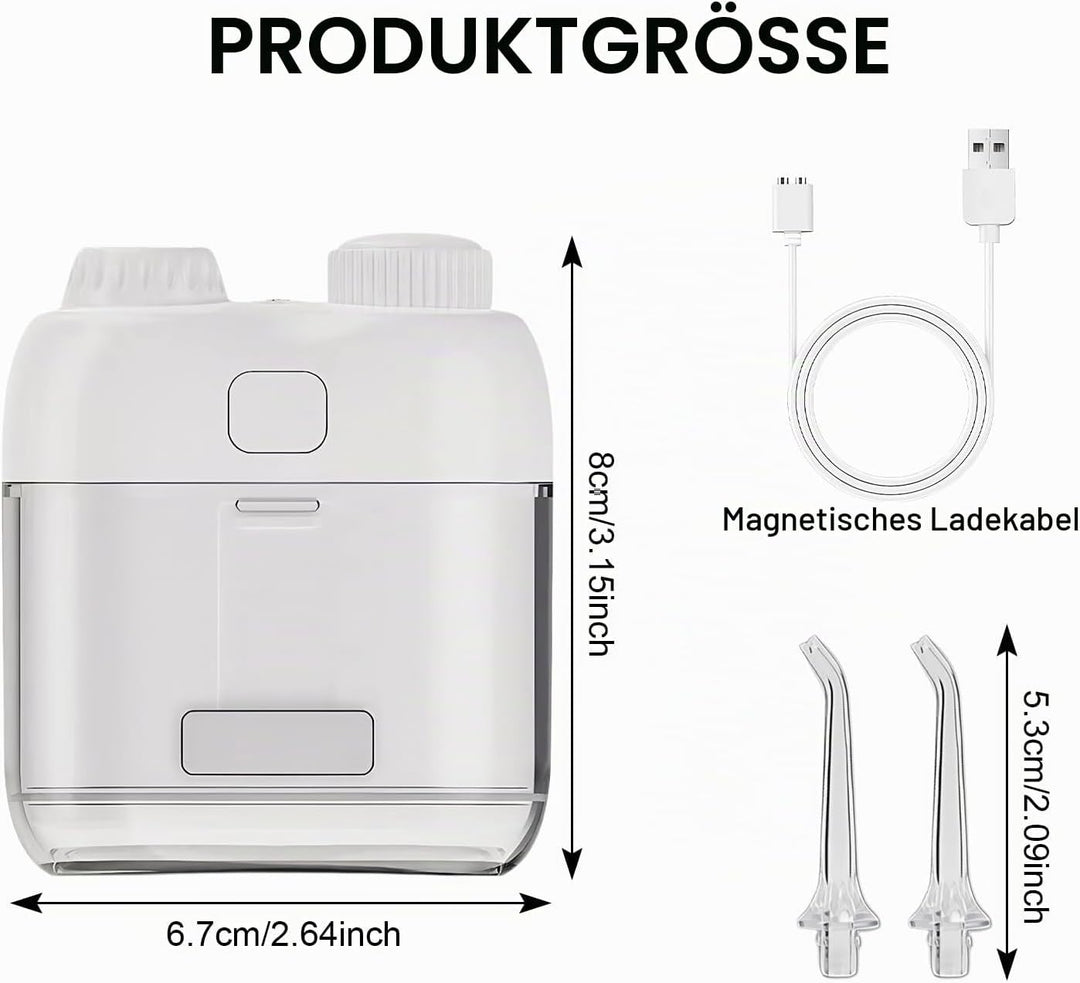 Mini Tragbare Munddusche Testsieger, Klein Elektrische Munddusche Reise Kabellos Mobil, Waterflosser