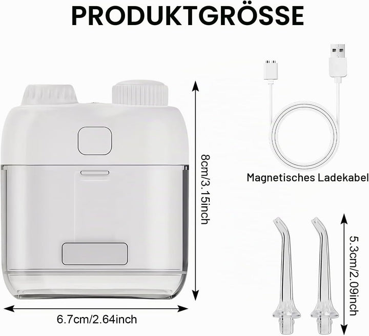 Mini Tragbare Munddusche Testsieger, Klein Elektrische Munddusche Reise Kabellos Mobil, Waterflosser