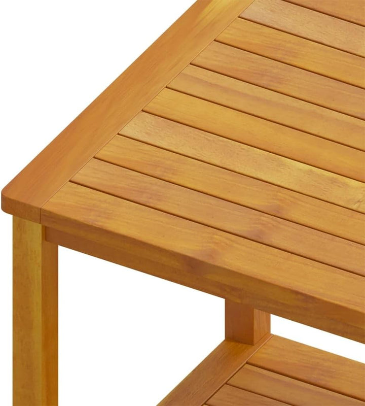 vidaXL Beistelltisch aus Akazienholz, geölt, für Garten, Terrasse, Veranda, Möbel