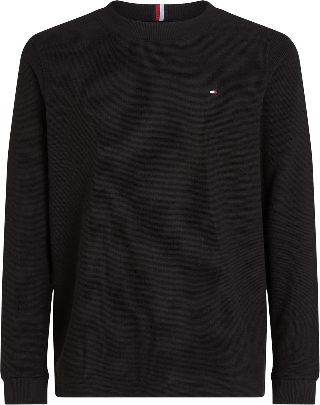 Tommy Hilfiger Herren Langarmshirt Textured Tee Basic XS Black (Black), XS Black (Black)