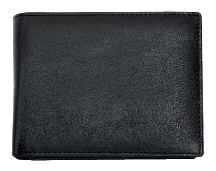 Herren Schwarzes Weiches Leder Portemonnaie mit interessantem Design