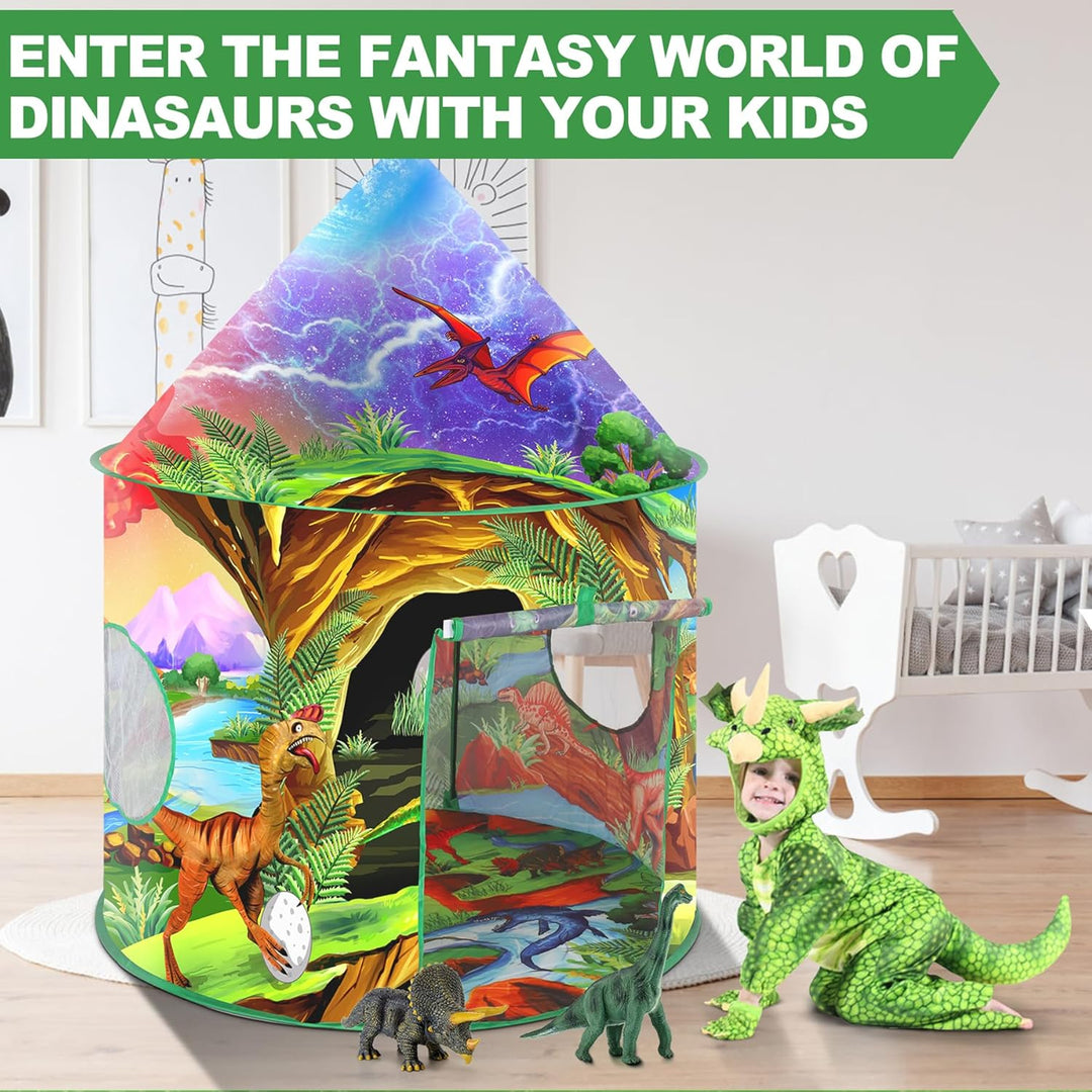 Dinosaurier Kinderzelt Spielzelt Für Jungen Und Mädchen Pop-Up Zelt Für Drinnen &amp; Draussen,Faltbares