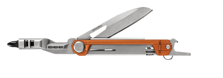 Gerber Taschenmesser mit 5 Funktionen, Multitool mit glatter Klinge, ArmBar Slim Drive, Orange, Edel