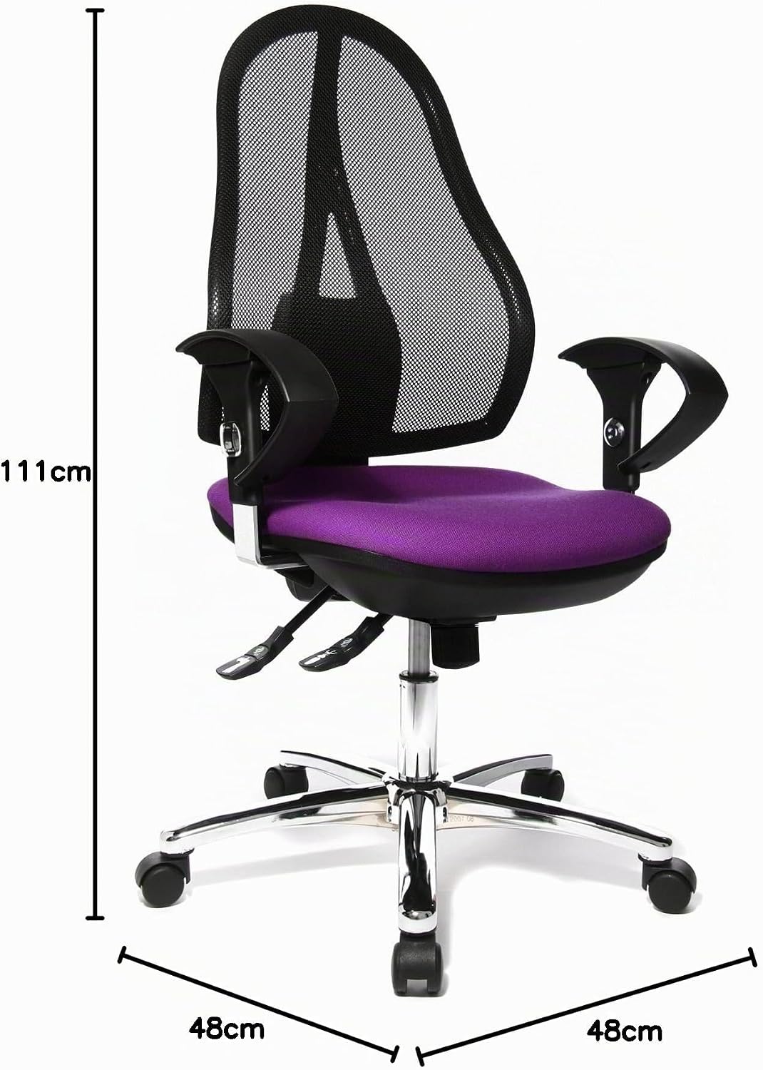 Topstar Open Point SY Deluxe, ergonomischer Syncro-Bandscheiben-Drehstuhl, Bürostuhl, Schreibtischst