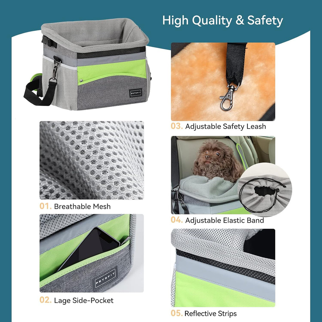 Petsfit Korb für Hunde, Transporttasche für Katzen, Transportrucksack, Tragetasche, Schultergurt, fa