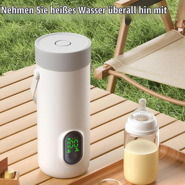 Tonysa Tragbarer Elektrischer Wasserkocher 350 Ml, Edelstahl, 27000 -mAh -Akku, USB Antrieb, für Aut