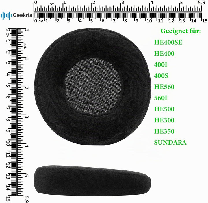Geekria Comfort Ersatz-Ohrpolster aus Velours für Hifiman HE400SE HE400 400I 400S HE560 560I HE500 H