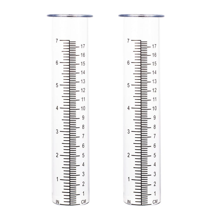 17,8 cm Kapazität Regenmesser Ersatzrohr Glas 2 Stück Ersatz Regenmesser Rohr für Garten Hof Aussenb