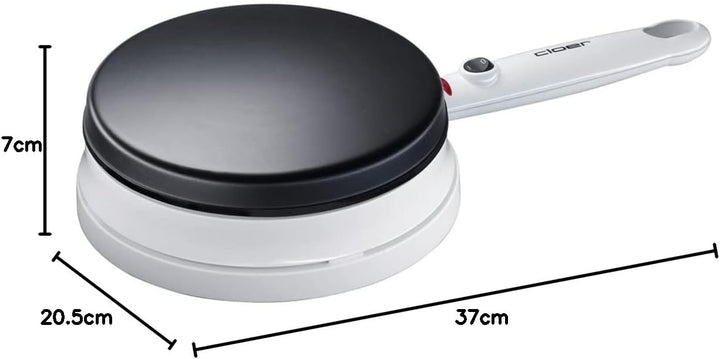 Cloer 677 Crêpe-Maker-Cordless für hauchdünne Crêpes, 700 W, Backfläche mit 18,5 cm Durchmesser Sing
