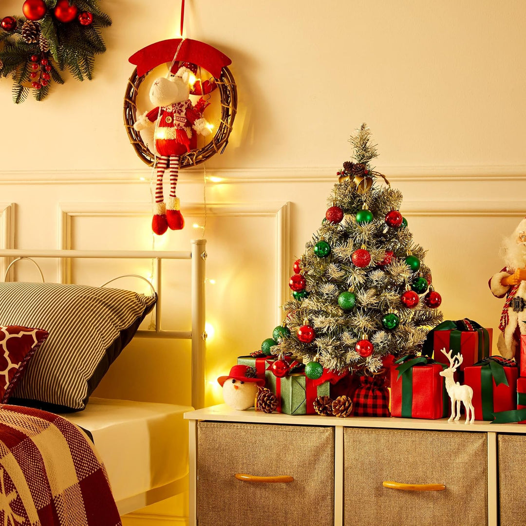 Yaheetech Künstlicher Weihnachtsbaum, Tannenbaum Schnellaufbau inkl. Christbaum-Ständer, Christbaum