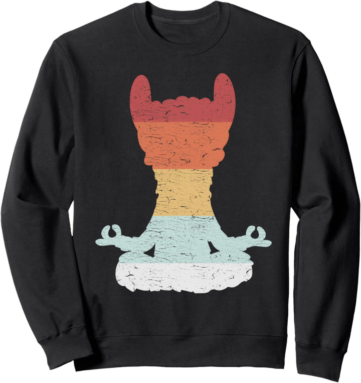 Vintage-Lama-Geschenk Retro-Lamensilhouette Sweatshirt