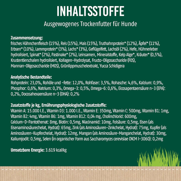 Christopherus Hundetrockenfutter mit Frischem Fleisch für Erwachsene Hunde Mittlerer bis grosser Ras