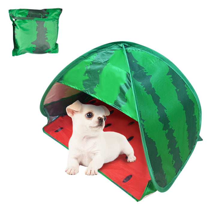 Hundestrandzelt Sonnenschutz, 1 Pack Wassermelone Tragbarer Sonnenschutz Automatisches Pop-up Strand