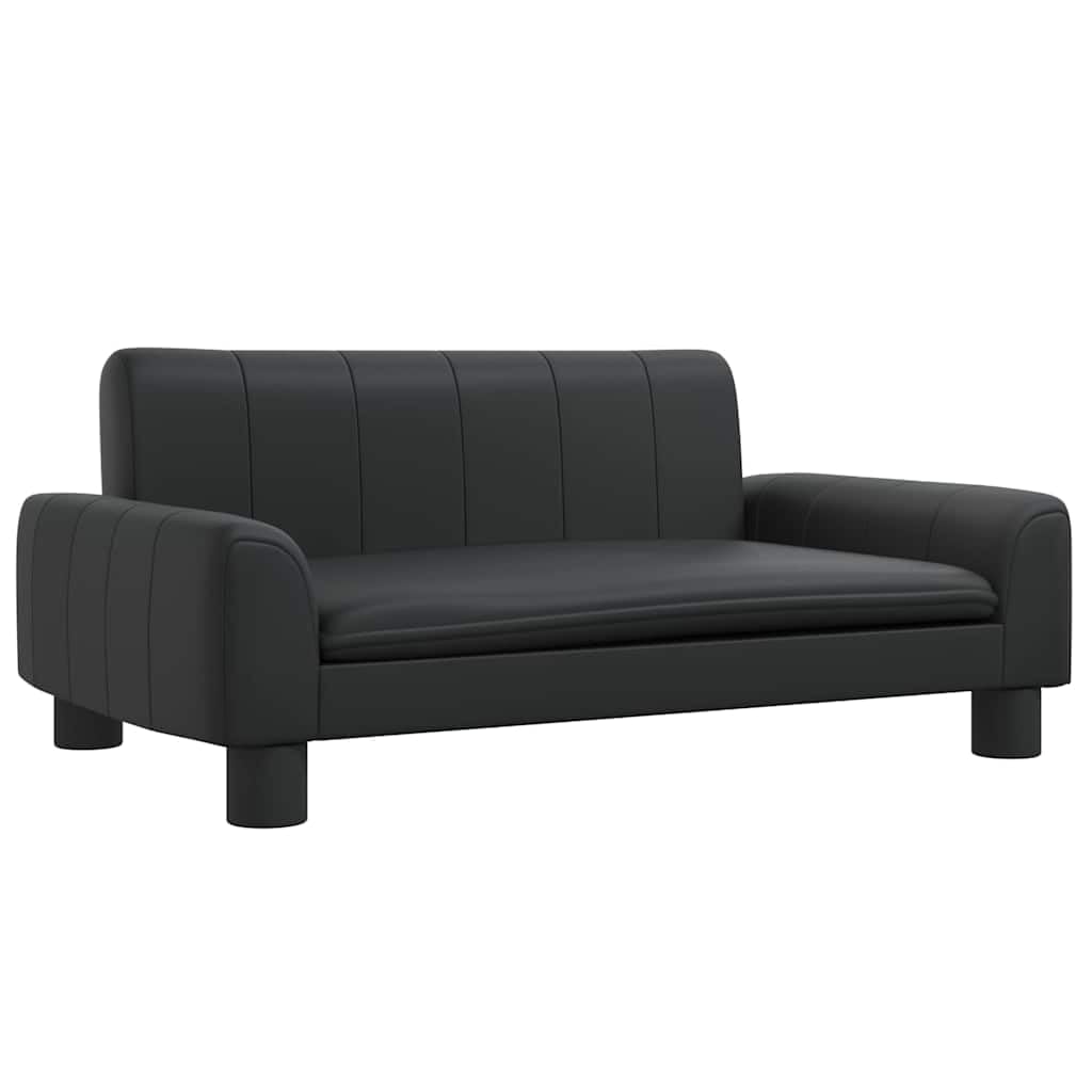 vidaXL Kindersofa Schwarz 70x45x30 cm Kunstleder 70 x 45 x 30 cm Schwarz, 70 x 45 x 30 cm Schwarz