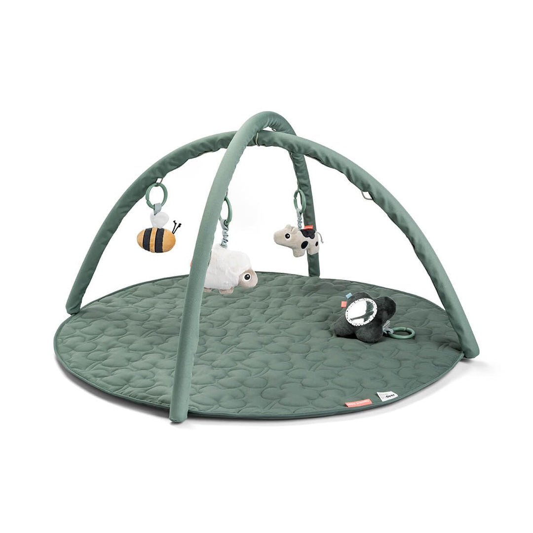 Done by Deer Activity Spielmatte – Tiny Farm – Grün | Baby Krabbeldecke mit Spielbogen & 4 Spielzeug