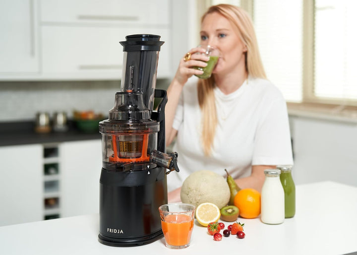 Fridja Leistungsstarker Mastixierpresse für ganze Früchte und Gemüse, Sorbet, Eiscreme, 75-mm-Futter