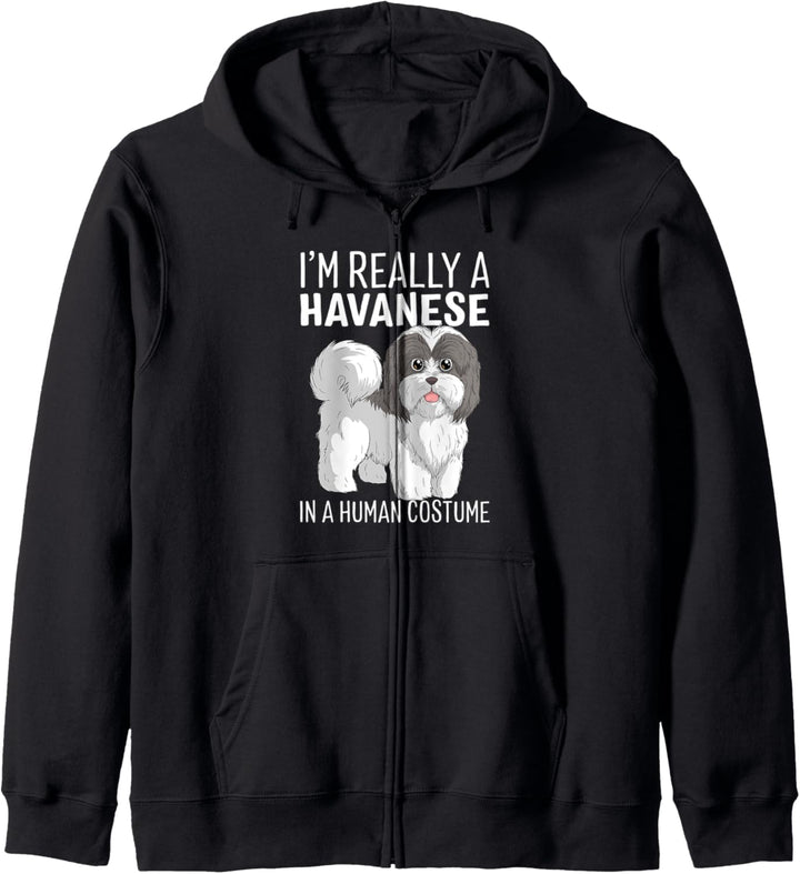 My Human Costume I'm A Havanese Dog Halloween Havaneser Kapuzenjacke