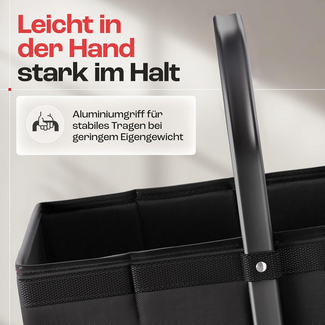 achilles Einkaufskorb - praktischer Tragekorb zum Einkaufen - klappbare Einkaufsbox mit Alu-Griff -