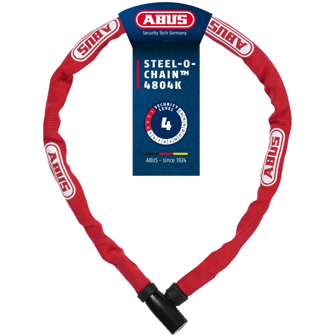 ABUS Kettenschloss Steel-O-Chain 4804K – Fahrradschloss aus Spezialstahl – ABUS-Sicherheitslevel 4 R