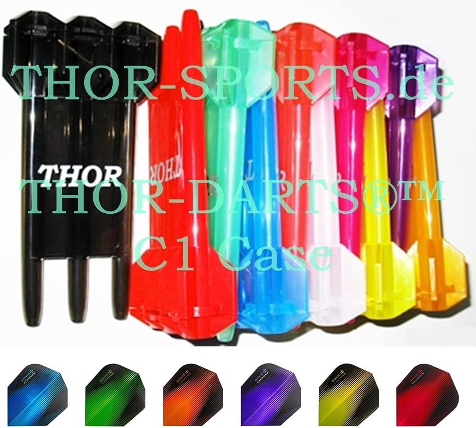 Exclusiv-Line C1 Dart-Case, Hard-Wallet für 3 Darts, Kunststoff Dart Tasche in 10 Farben erhältlich,