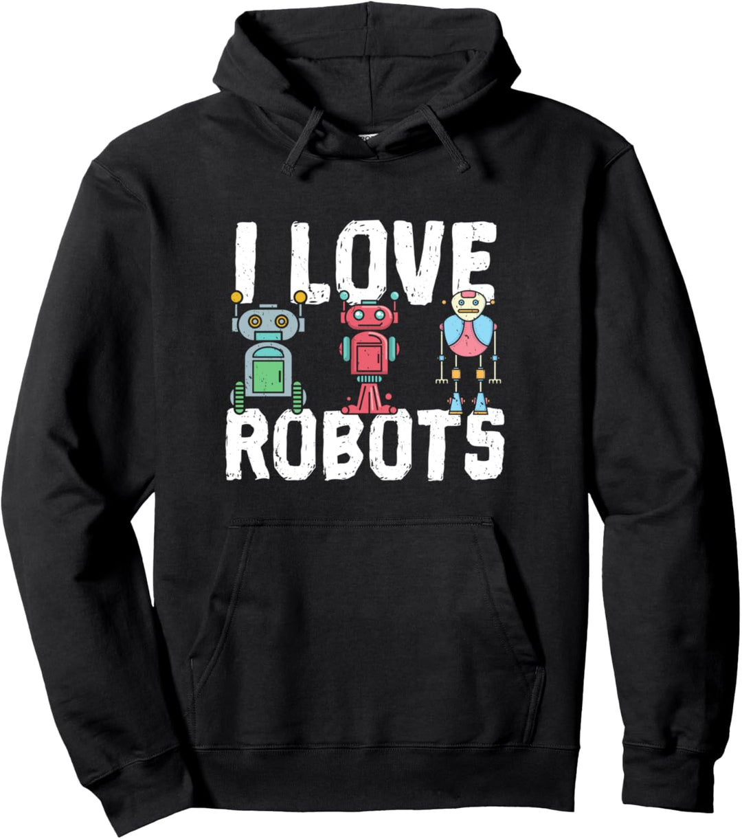 Robot shirt Kinder Jungen Technikfreund Roboter Pullover Hoodie